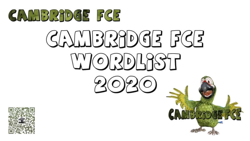 Cambridge FCE B2 wordlist 2020